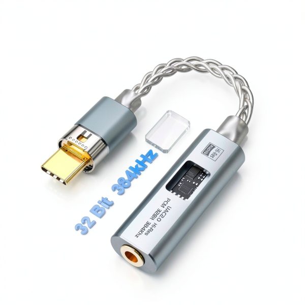 USB-C to 3.5mm Adapter Mxcudu Dual DAC Black-3