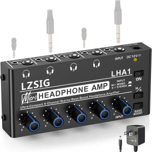 Xisier 4-Channel Headphone Amplifier for Studio-0
