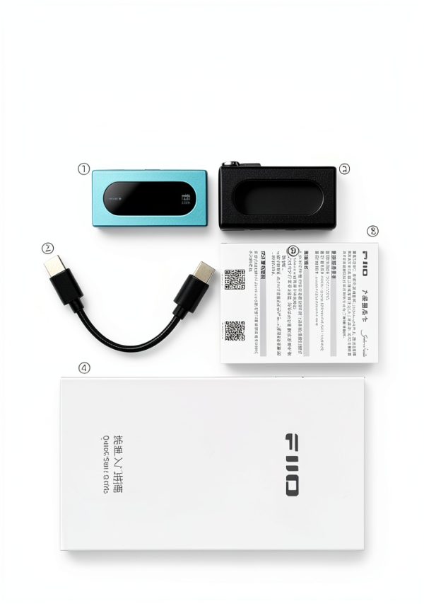 FIIO KA15 Wired Headphone Amp Black for Audiophiles-7
