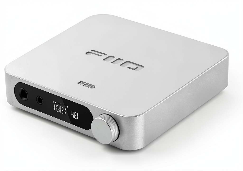 FiiO K11 R2R DAC connected to a computer on a desk