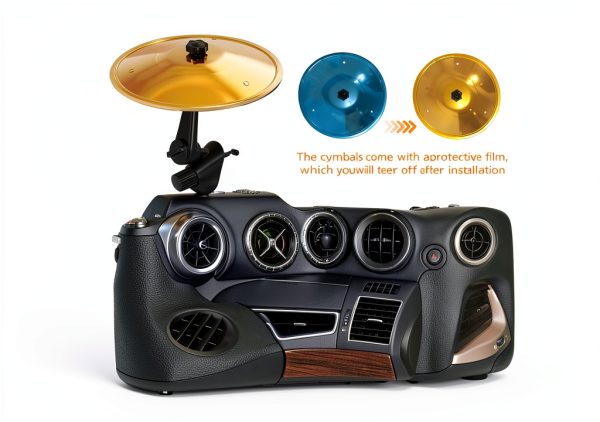 TOPCAPAK Gold Mini Metal Car Cymbal Musical Instrument-4