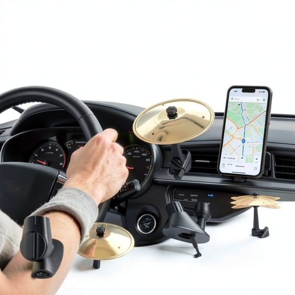 TOPCAPAK Gold Mini Metal Car Cymbal Musical Instrument-2