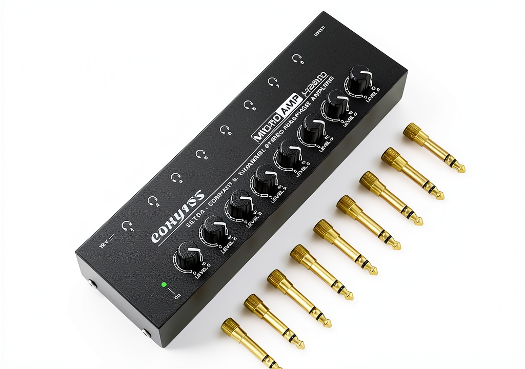 COKYIS HA800 headphone amplifier on a studio desk