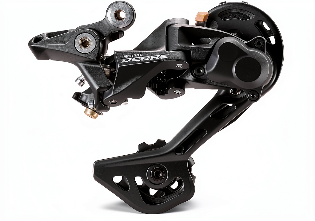 Shimano rear derailleur installed on a road bike