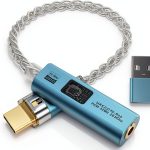 USB-C to 3.5mm Adapter Mxcudu Dual DAC Black-0
