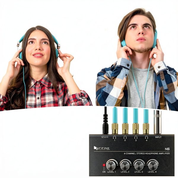 FIFINE 4-Channel Headphone Amplifier Compact-5